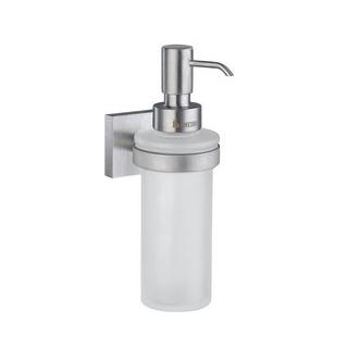 Smedbo RS369 Wall Mounted Frosted Glass Soap Dispenser with Brushed Chrome Holder from the House Collection